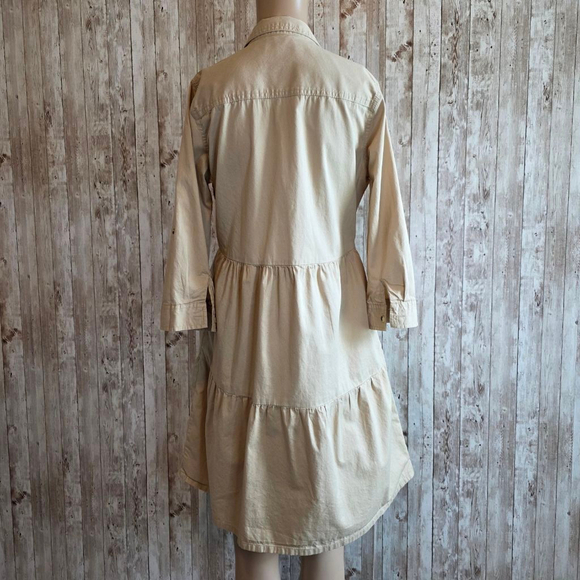 Women's Millenium Beige Button Down Dress Size S - Picture 5 of 8